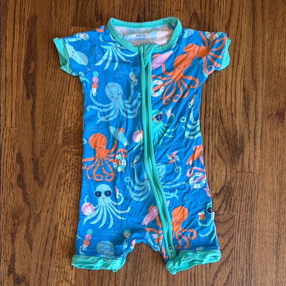 Little Sleepies Octopus Party Shorty Zippy 6-12 months